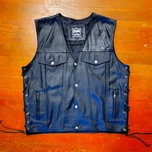 leather motorcycle vest